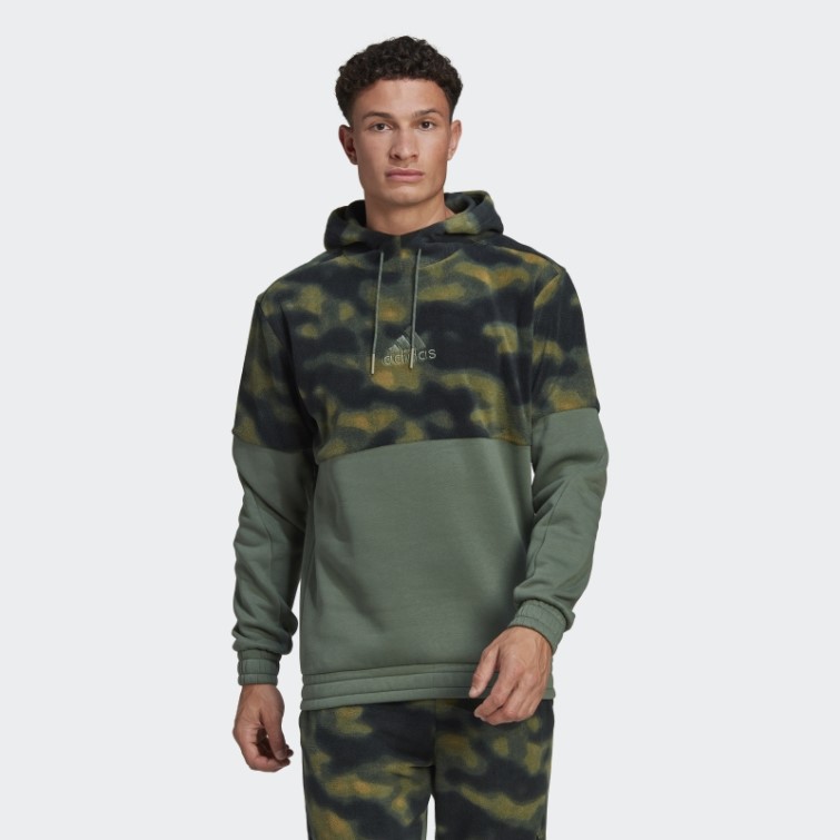 Sweat à Capuche Nature Polaire Adidas Orbit Vert