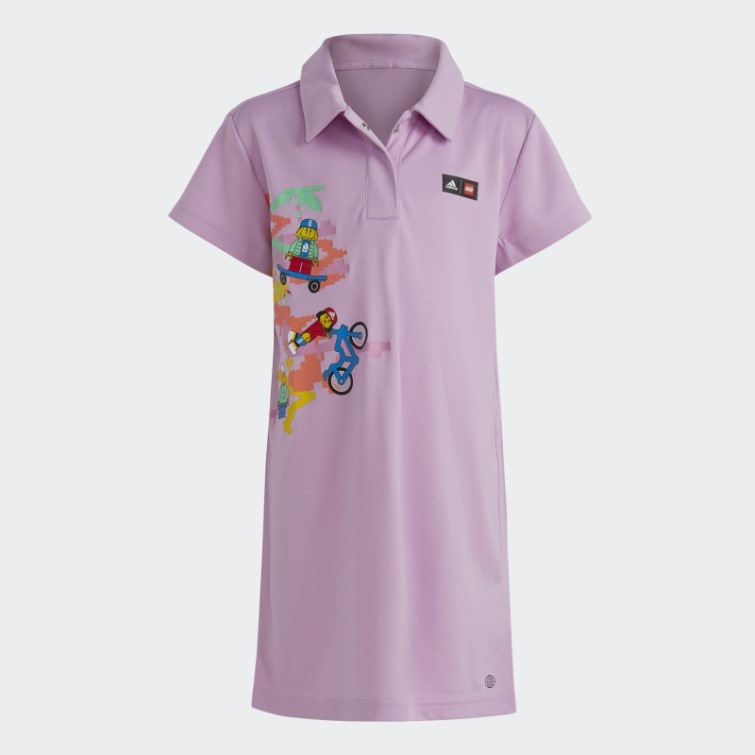 Adidas X Lego Play Robe Polo Lilas Chaud