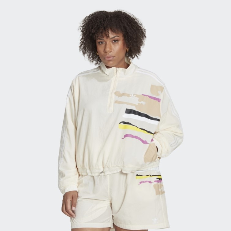 Haut De Survêtement Adidas Ecru Tint Thebe Magugu (grande Taille)
