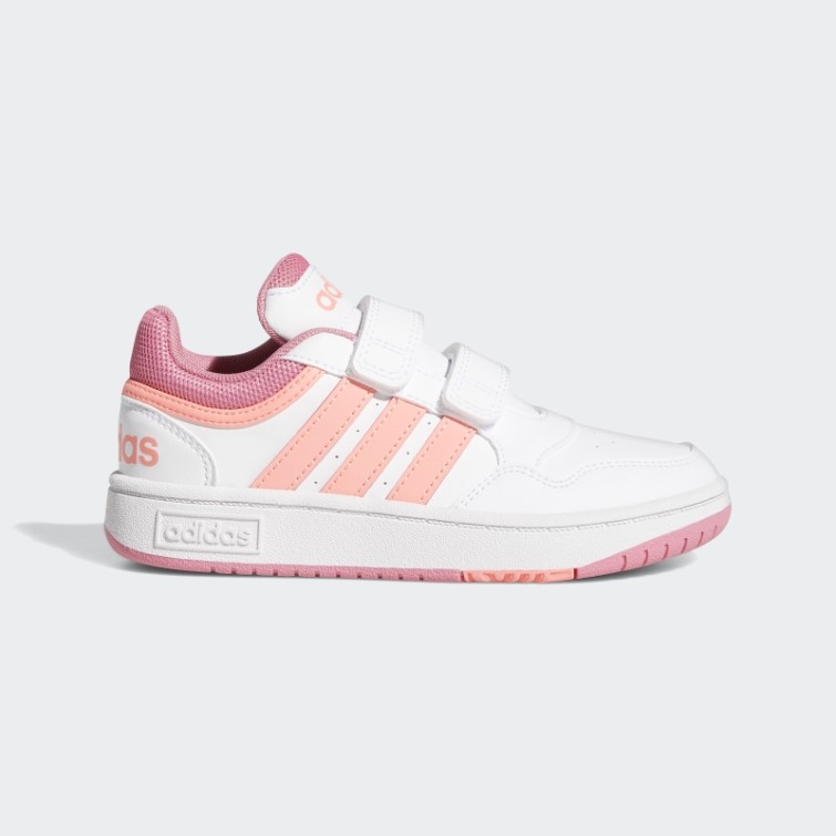 Adidas Hoops Lifestyle Basketball Chaussures Auto-agrippantes Blanc