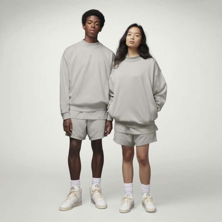 Sweat Adidas Basketball Crew Gris Métallisé