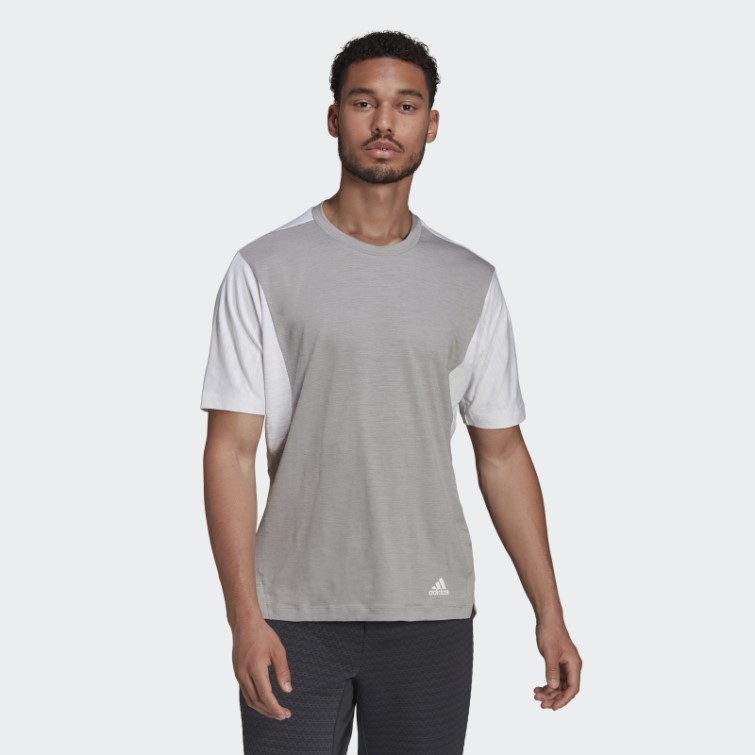 T-shirt D'entraînement Bien-être Adidas Gris Solide Mgh