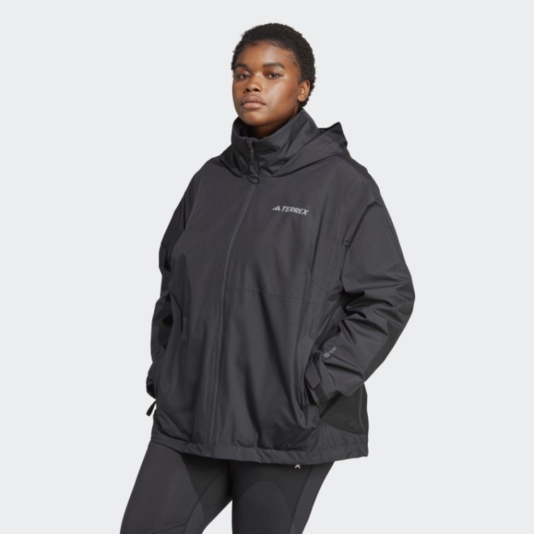 Veste De Pluie 2 Couches Terrex Multi Rain.rdy (grande Taille) Noir Adidas