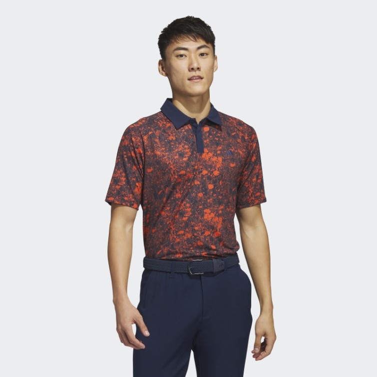 Bleu Marine Adidas Mesh Ultimate365 Tour Polo De Golf Imprimé