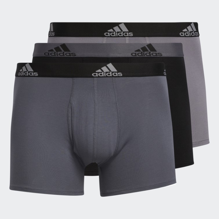 Adidas Slip Gris En Coton Stretch 3 Paires