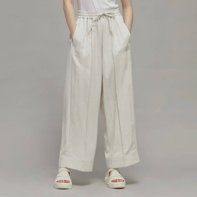 Adidas Pantalon Large En Sergé Froissé Y-3