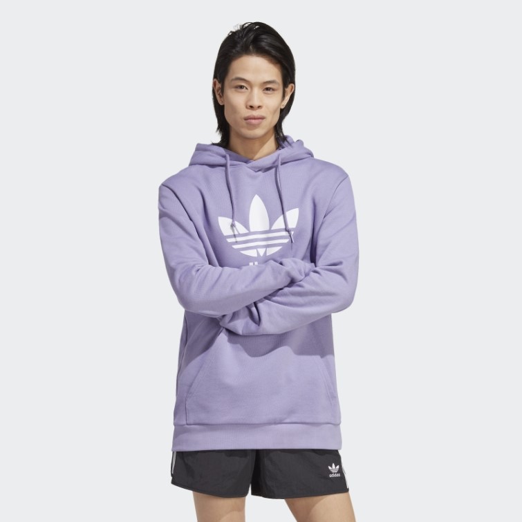 Sweat à Capuche Adicolor Classics Trèfle Adidas Lilas