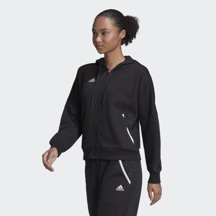 Adidas Condivo 22 Sweat à Capuche Zippé Noir