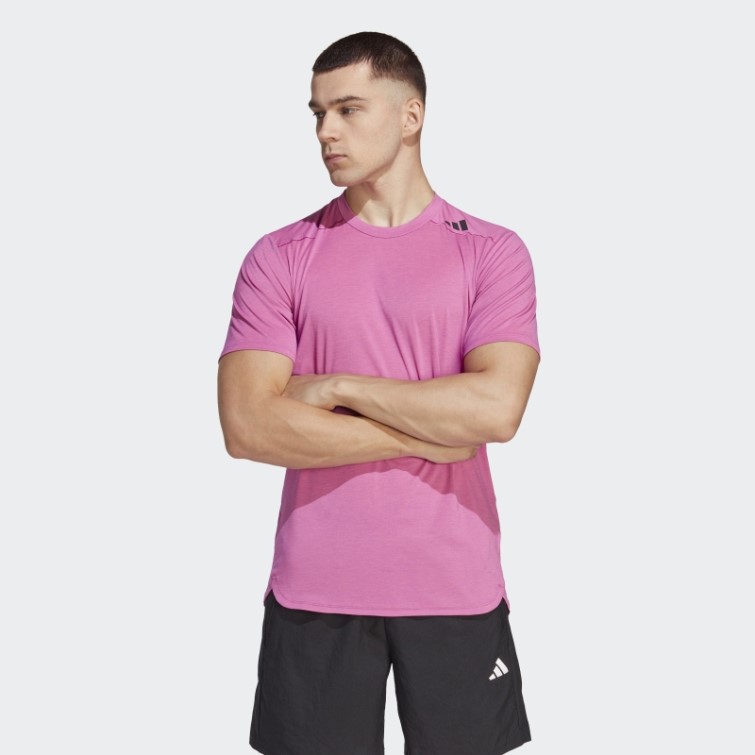 Adidas Fuchsia Conçu Pour L'entraînement Aeroready Hiit T-shirt D'entraînement à Changement De Couleur