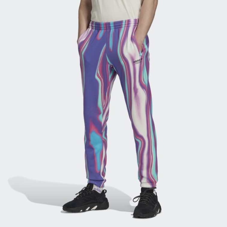Adidas Pantalon De Survêtement Hyperreal Allover Print Purple Rush