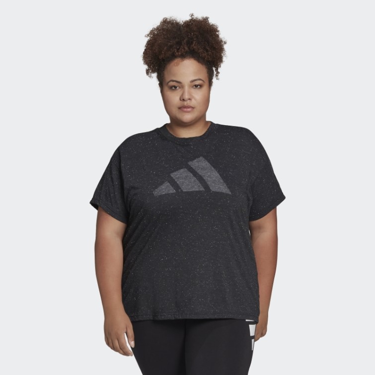 Adidas Sportswear Future Icons Winners 3.0 T-shirt (taille Plus) Noir Melange Fashion