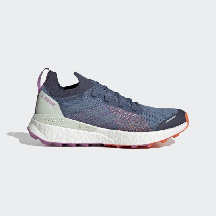 Adidas Terrex 2 Ultra Prime Bleu Altéré Chaussures De Course Sur Sentier Bleu