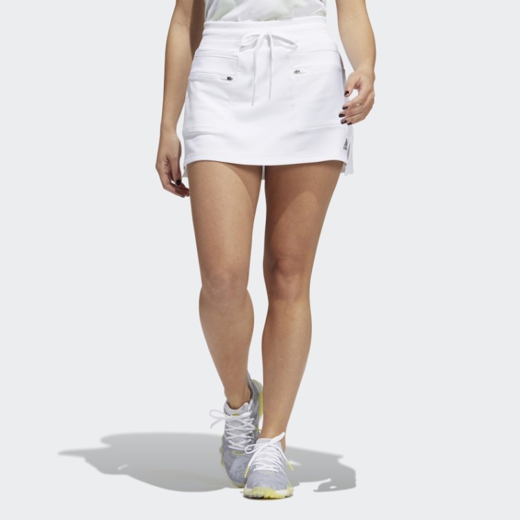Jupe De Golf En Maille Chaîne Adidas Blanc