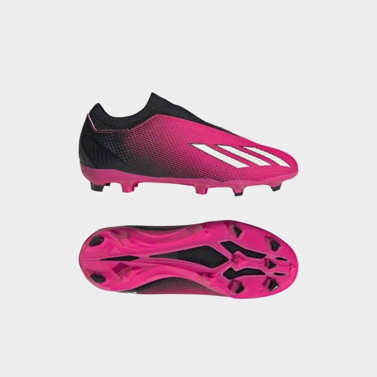 Chaussures De Football Pour Terrain Sec Sans Lacets X Speedportal.3 Rose Adidas
