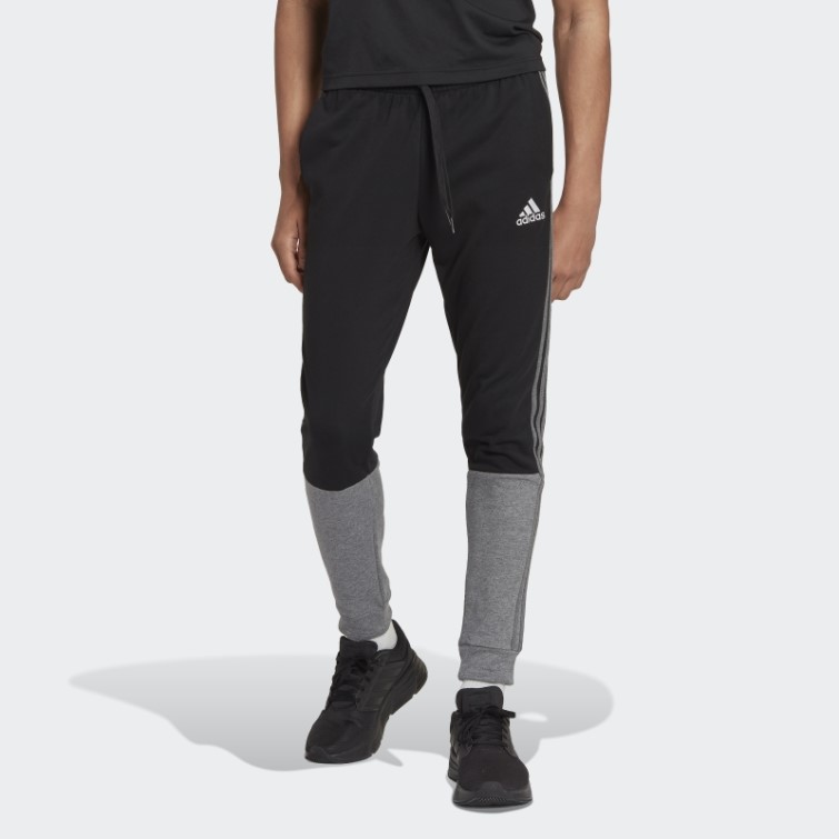 Adidas Pantalon En Molleton Noir Chiné Essentials