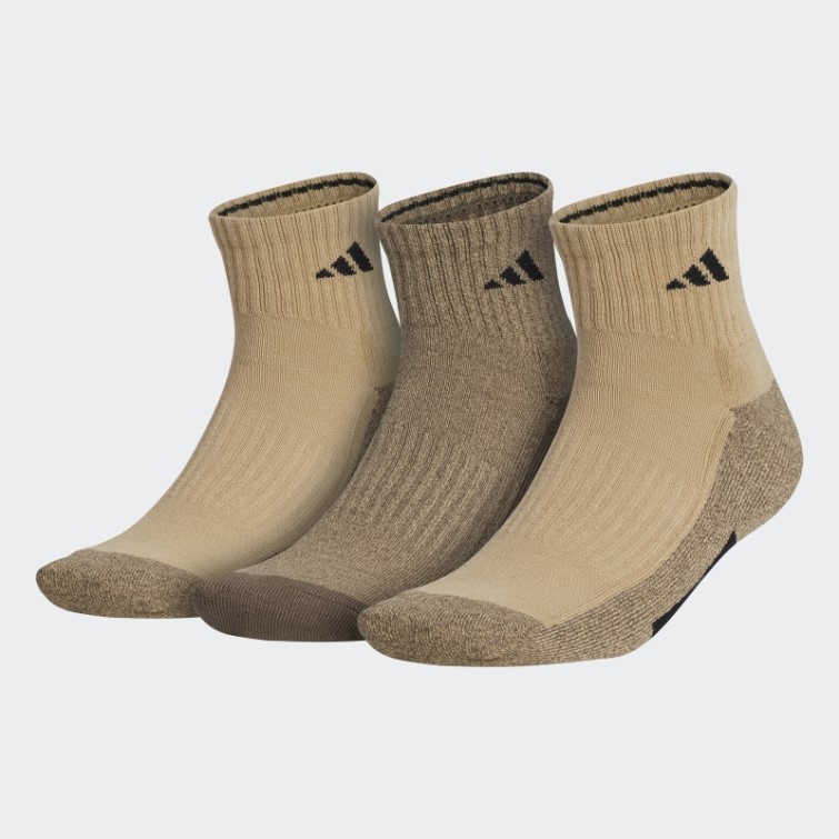 3 Paires De Chaussettes Beiges Matelassées Adidas
