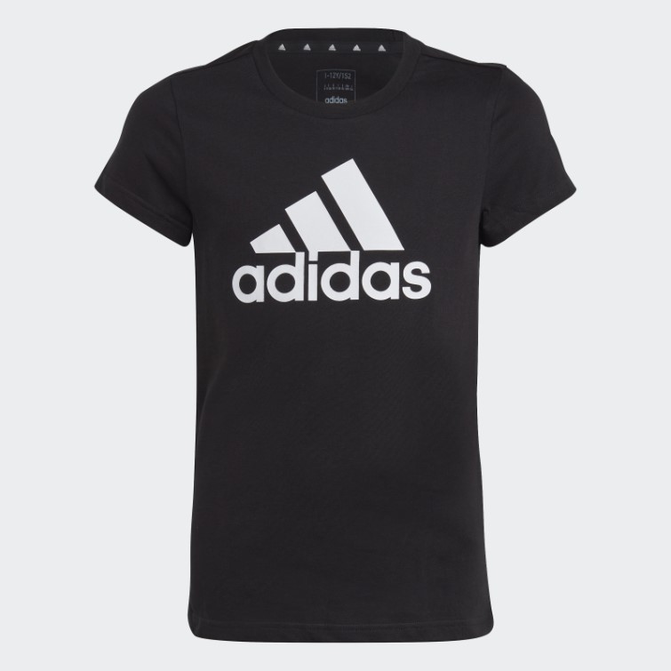 Adidas Essentials T-shirt En Coton à Gros Logo Noir
