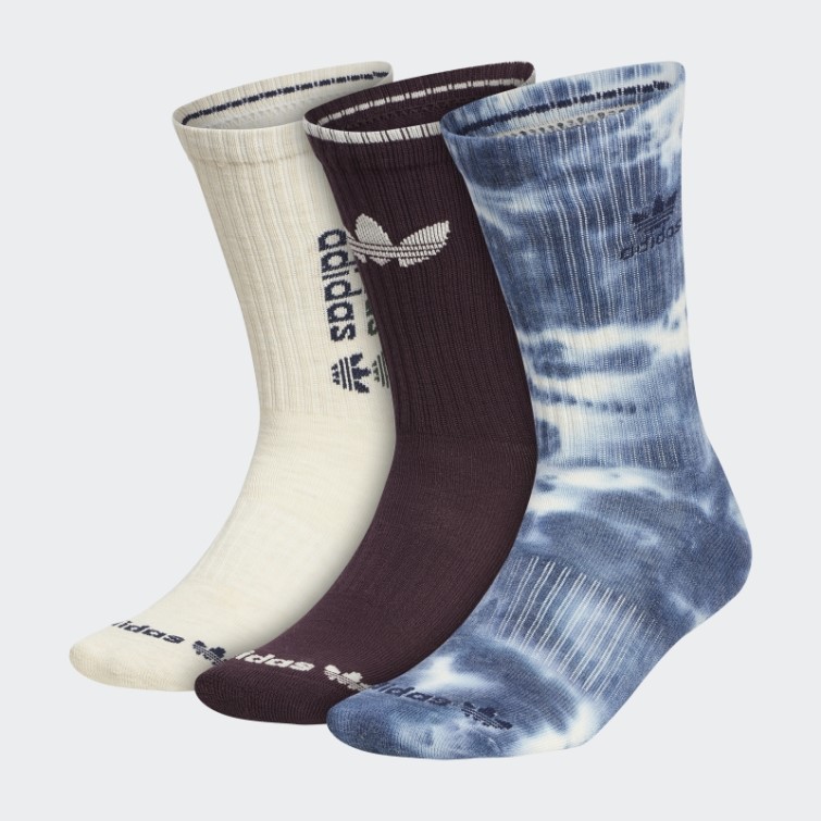 Chaussettes Colour Wash Crew 3 Paires Night Indigo Adidas
