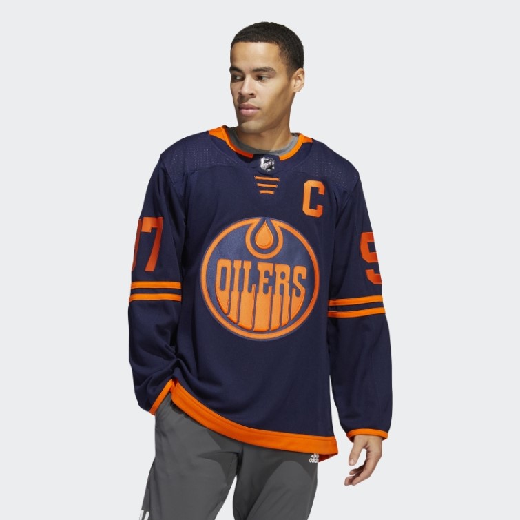 Maillot Adidas Bleu Marine 09 Ccm-sld Oilers Mcdavid Troisième Authentique