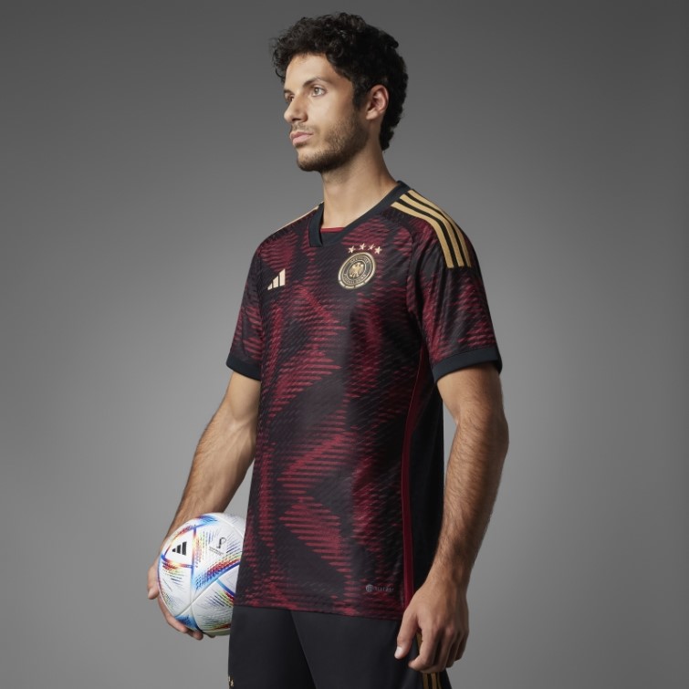 Maillot Allemagne 22 Extérieur Authentique Adidas Noir