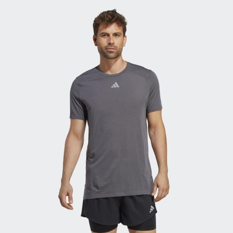 Win Trust T-shirt De Course Gris Adidas