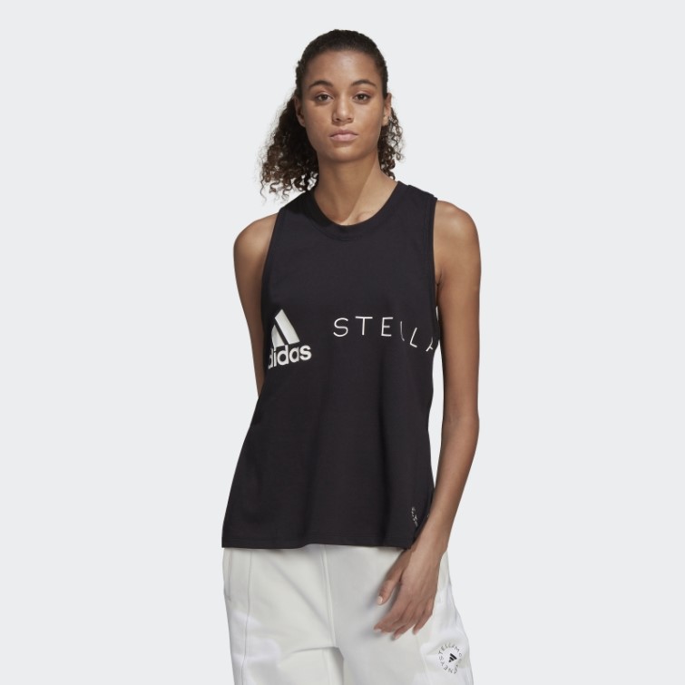 Adidas By Stella Mccartney Sportswear Logo Débardeur Noir