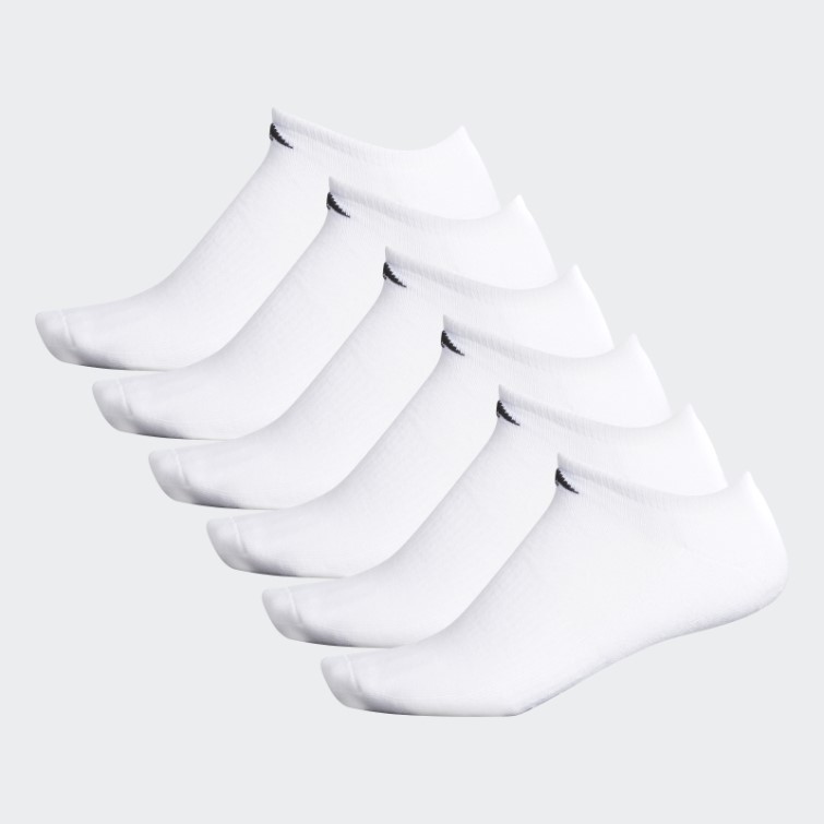 Chaussettes Athlétiques Amorties Invisibles 6 Paires Xl Blanc Adidas