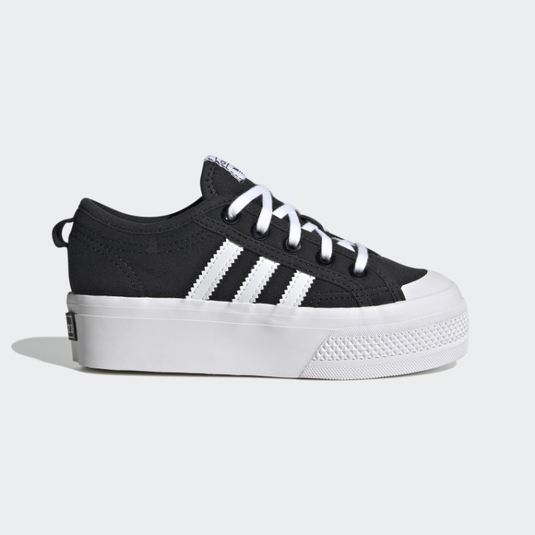 Mode Adidas Nizza Plate-forme Chaussures Blanc