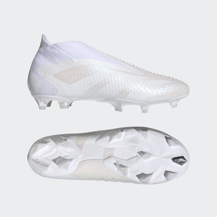 Adidas Predator Precision+ Chaussures De Football Pour Terrain Sec Blanc
