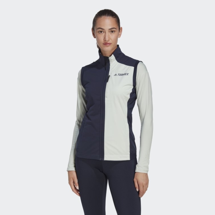 Adidas Terrex Xperior Ski De Fond Soft Shell Gilet Vert élégant