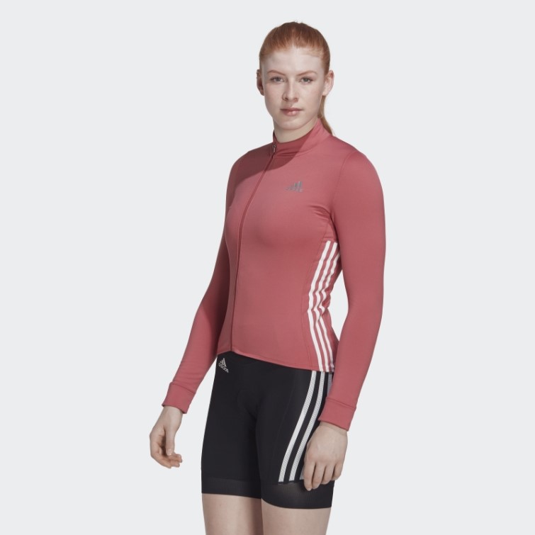 Maillot Cycliste Manches Longues Adidas The Cold.rdy Rouge