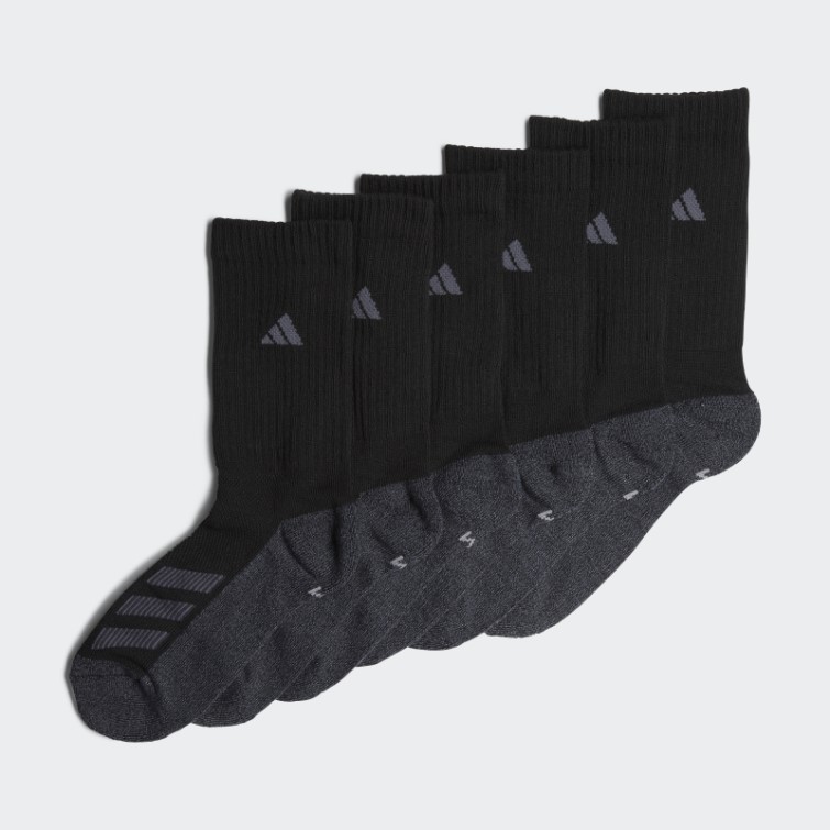 Adidas Chaussettes Matelassées Angle Stripe Crew 6 Paires Noir