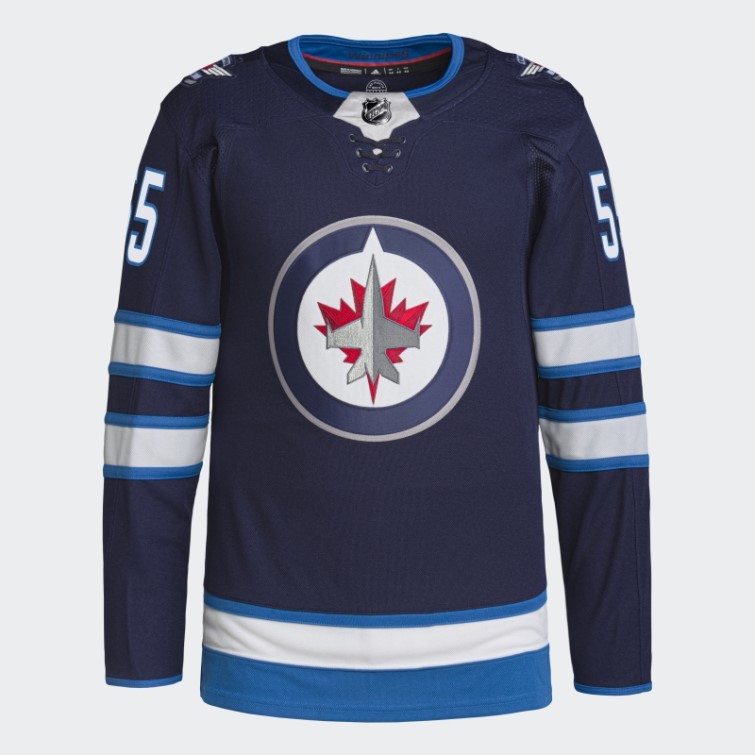 Adidas Jets Scheifele Home Authentique Maillot Bleu Marine 09 Ccm-sld