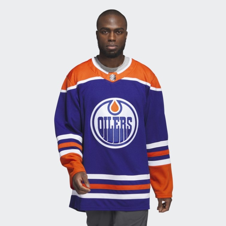 Maillot Oilers Domicile Authentique Royal 08 CCM-SLD Adidas