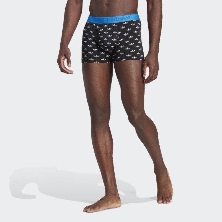 Boxer Confort Flex En Coton Imprimé Adidas Noir