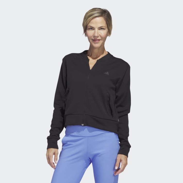 Blouson Aviateur De Golf En Maille Noir Adidas