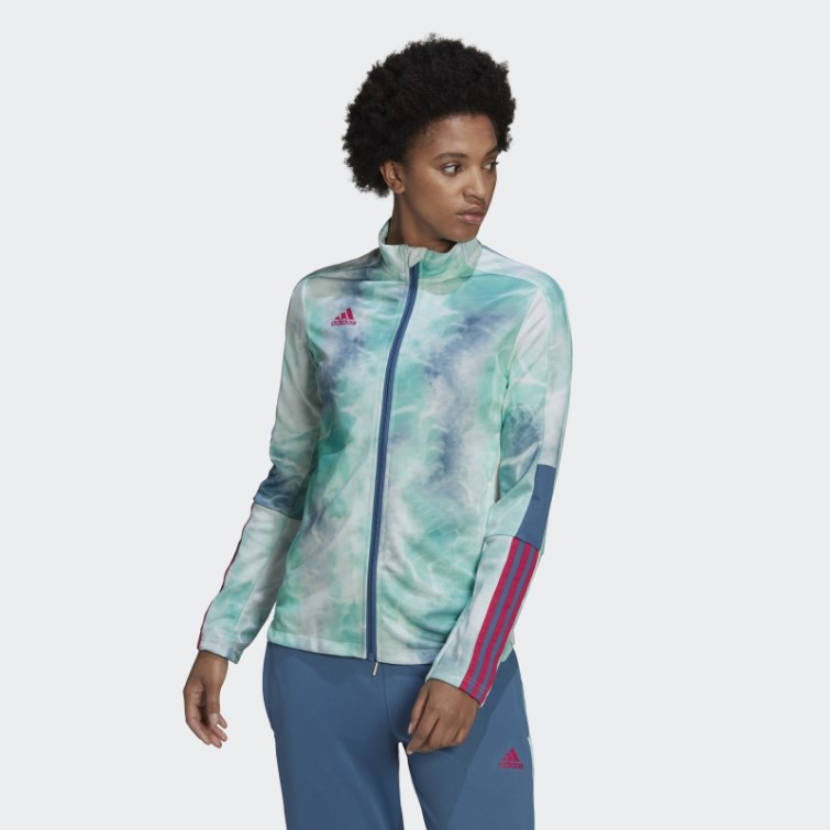 Veste De Survêtement Tiro Bleu Altéré Adidas