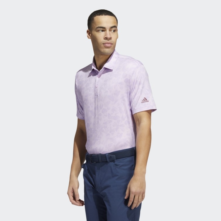 Adidas Polo à Imprimé Prisma Violet Lueur Mode