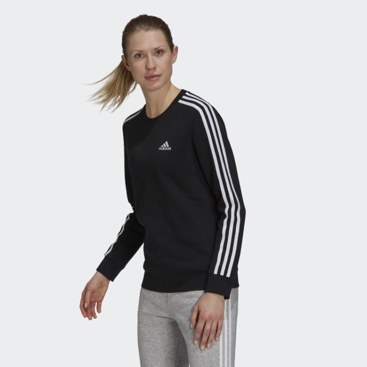 Sweat Polaire Essentials 3 Bandes Noir Adidas