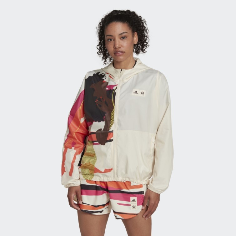 Ecru Teinte Thebe Magugu Veste De Course Rapide Adidas
