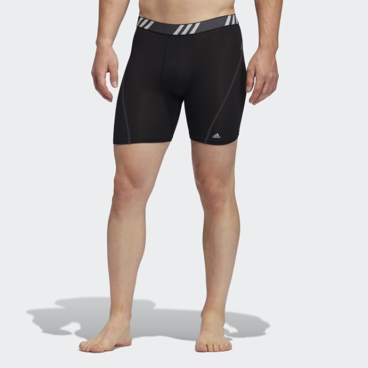 Adidas Noir Performance Boxer Slips En Maille 3 Paires (grand Et Grand)