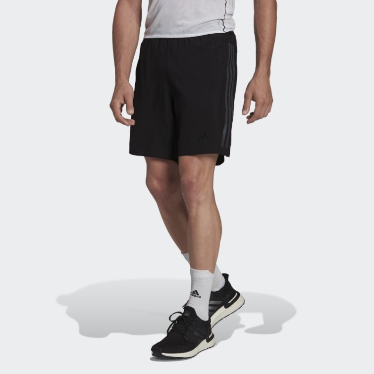 Run Icon Short Réfléchissant à 3 Bandes Adidas Noir