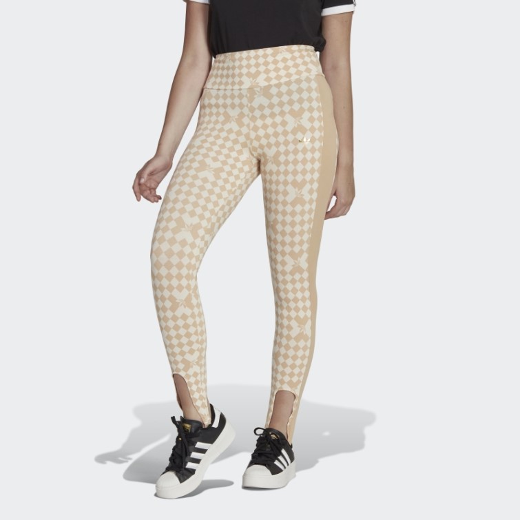 Adidas Ski Chic Allover Print Collants Mode Blanc