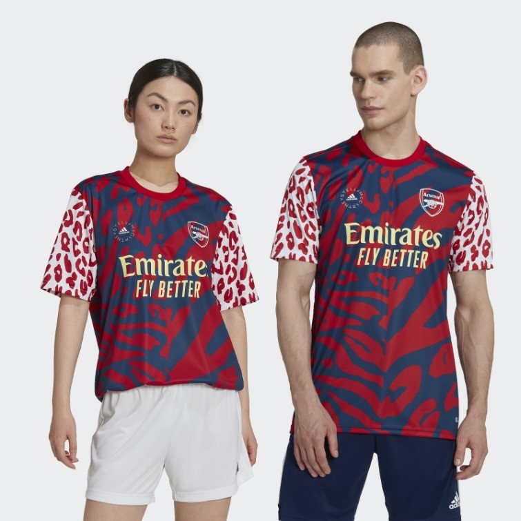 Arsenal Fc X Adidas Par Stella Mccartney Maillot D'avant-match Scarlet Hot
