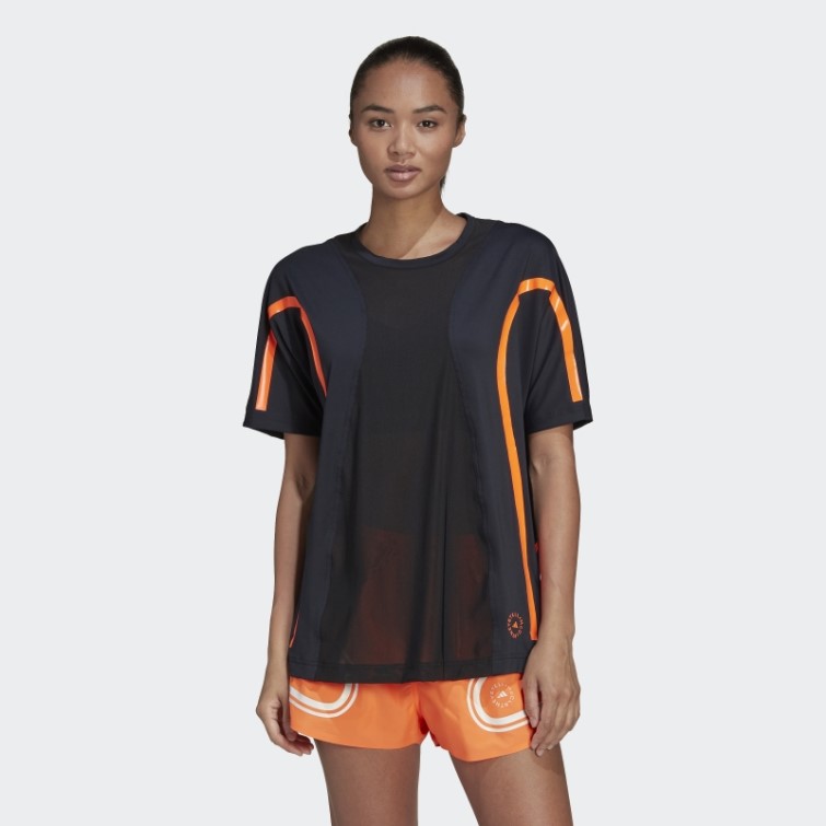 Adidas By Stella Mccartney Truepace Running Loose T-shirt Noir