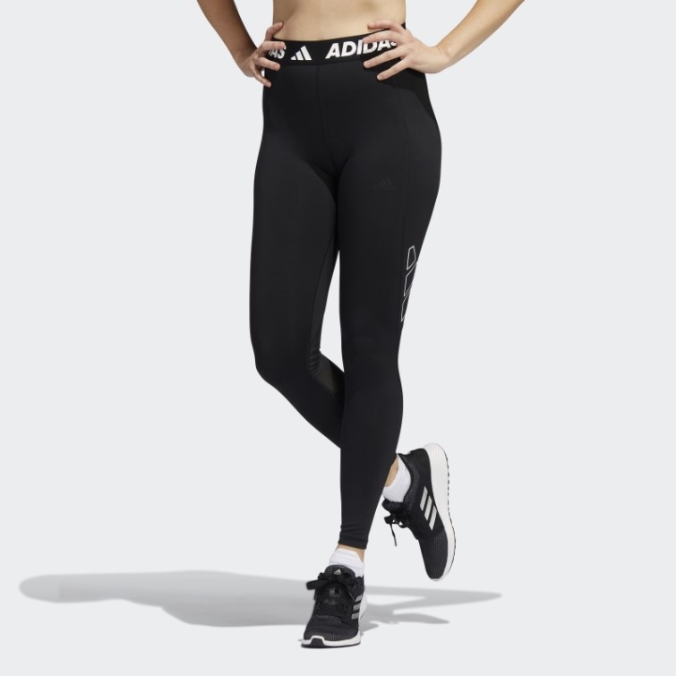 Collant Long Adidas Techfit Logo Graphique Noir
