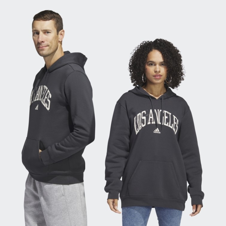 Sweat à Capuche Graphique Los Angeles (non Genré) Adidas Carbon