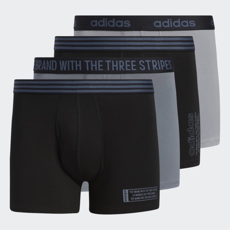 Adidas Core Slip De Bain En Coton 4 Paires Noir