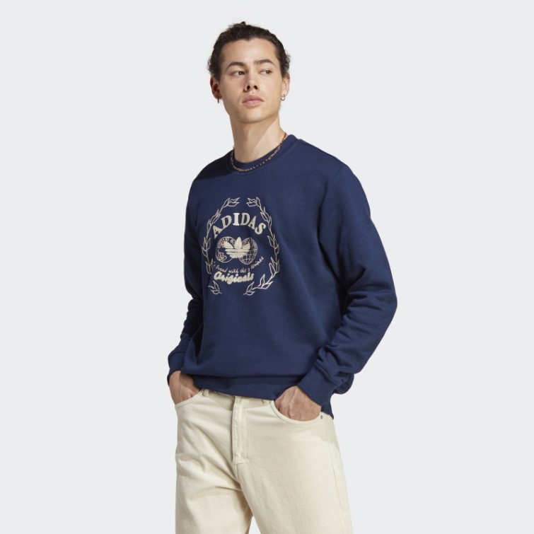 Sweat Adidas Graphics Archive Crew Indigo Nuit