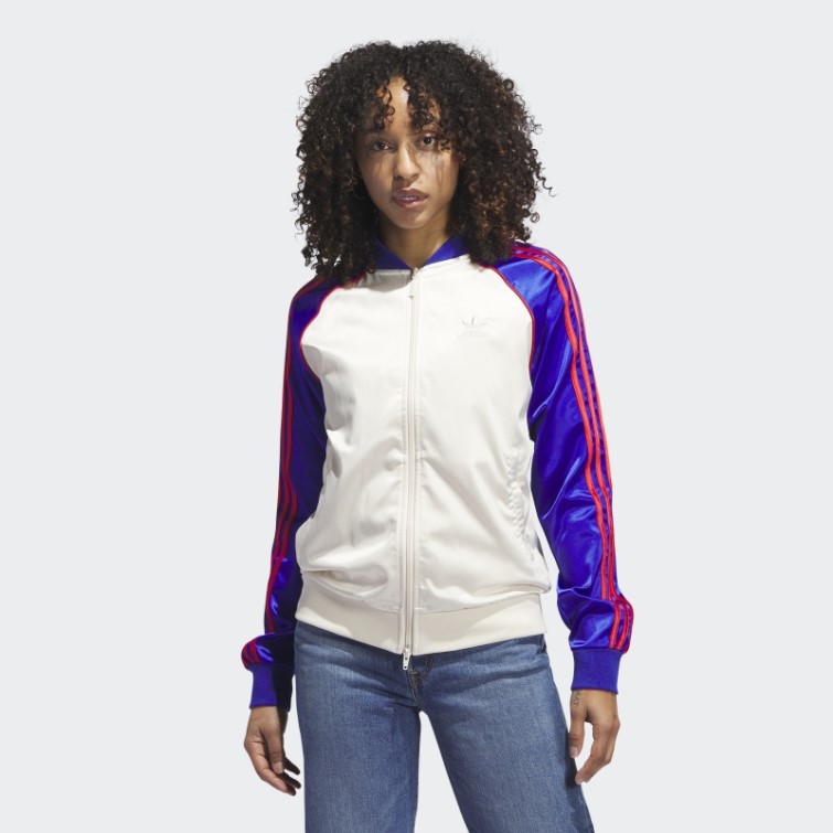 Veste De Survêtement Satin Sst Adidas Blanc